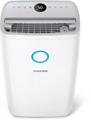 Déshumidificateur Philips Série 3000 DE3306 Sahara+ blanc et gris clair sur roulettes